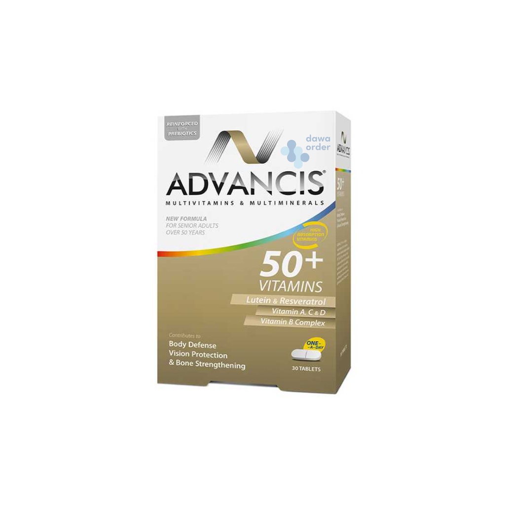Advancis 50+ Vitamins Lutein & Resveratrol (30 Tablets)