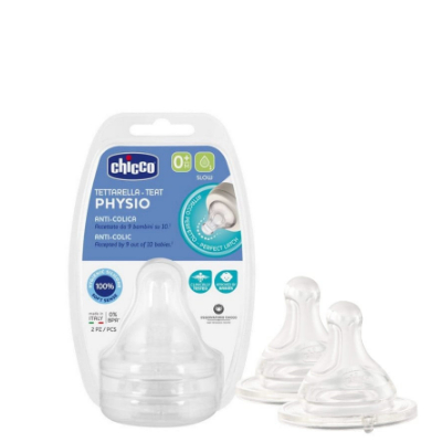 Chicco Wellbeing Nipple Regular Flow (0M+)2Pcs