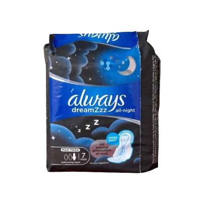 Always Dream Black Maxi Thick Night 7 Pads