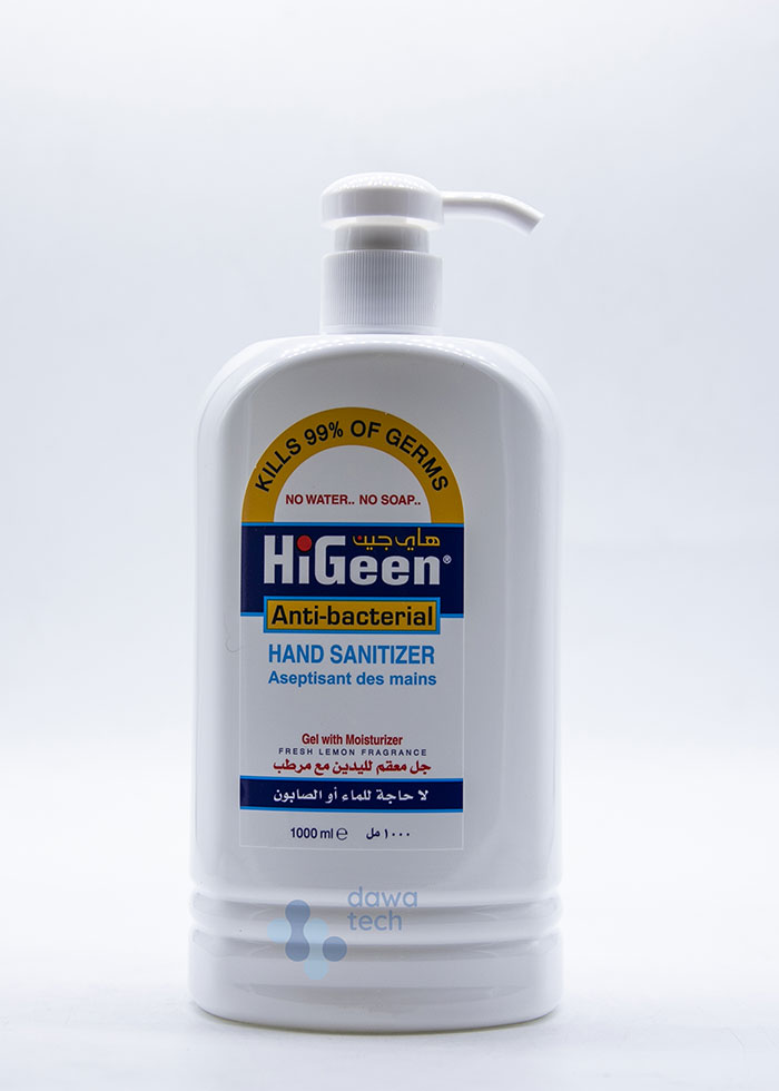 Higeen hand sanitizer gel pump 1000 ml