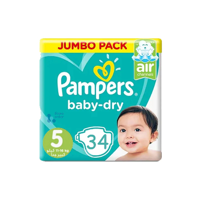 Pampers (5) Diapers 34