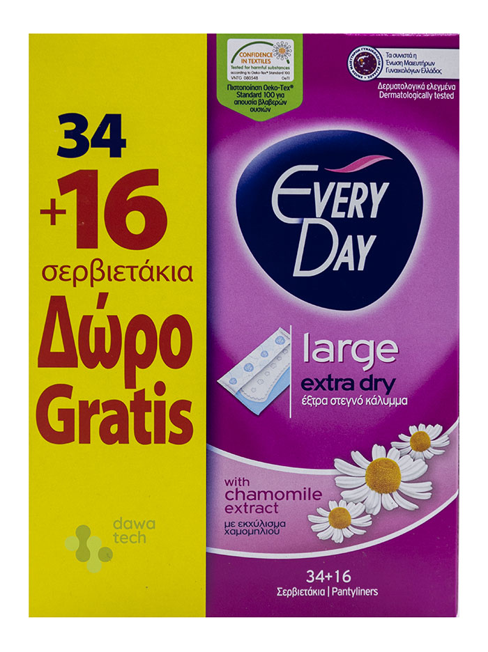 Every Day Large Extra Dry 34+16 free