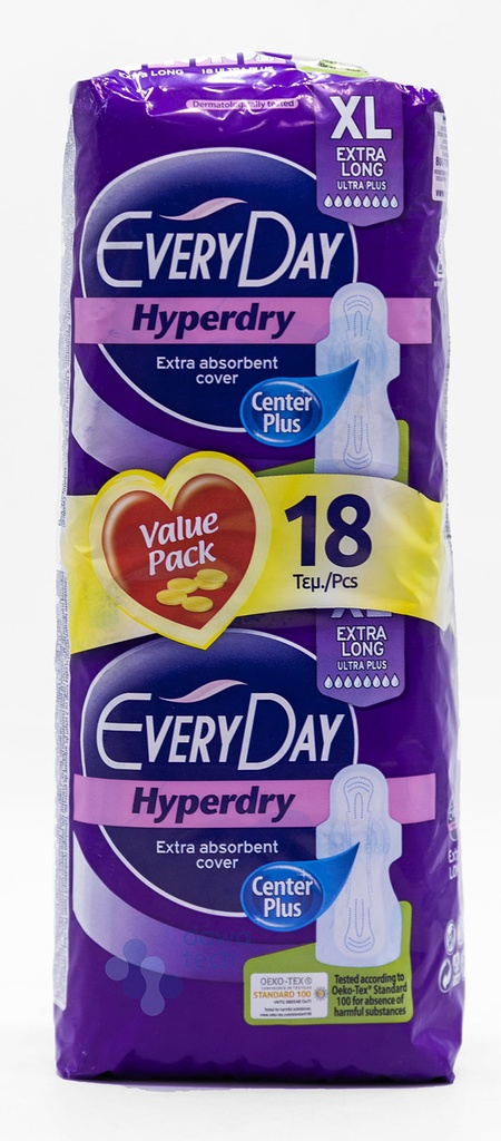 Everyday Hyperdry Extra Long Ultra Plus Xl 18 Pcs