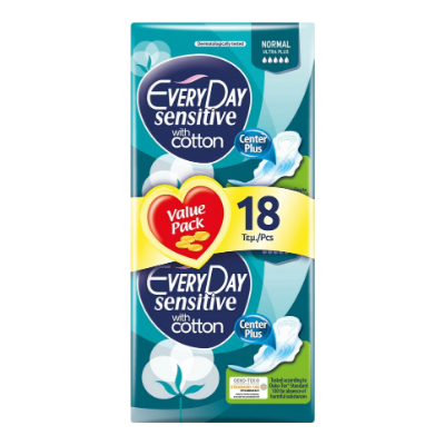Everyday Sensitive With Cotton Normal Ultra Plus 18 Pcs