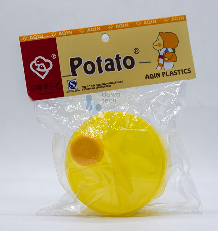 Potato حافظة طعام دائري أصفر