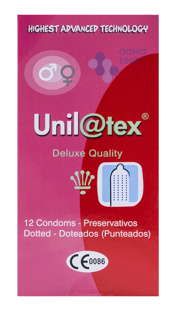 Condom Unilatex Dotted 12Ps(1Box=12Ps)