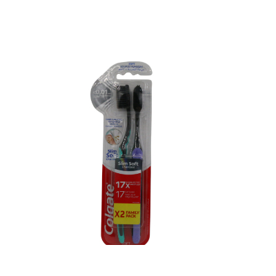 Colgate T/B Charcoal Slim Soft *2