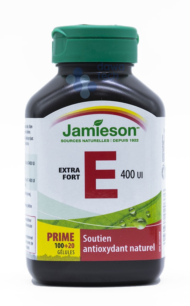 JAMIESON VITAMIN E 400 IU (100+20 SOFTGELS)