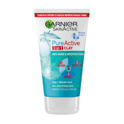 Garnier Skin Active Pureactive 3 In 1 Clay 150Ml