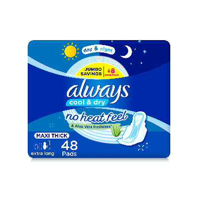 Always Jumbo Saving Extra Long 48 Pads