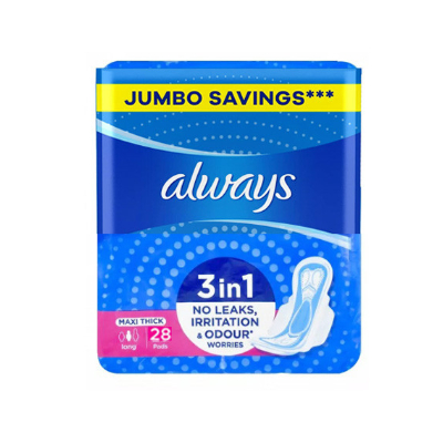 Always Jumbo Saving Maxi Thick 28 Pads