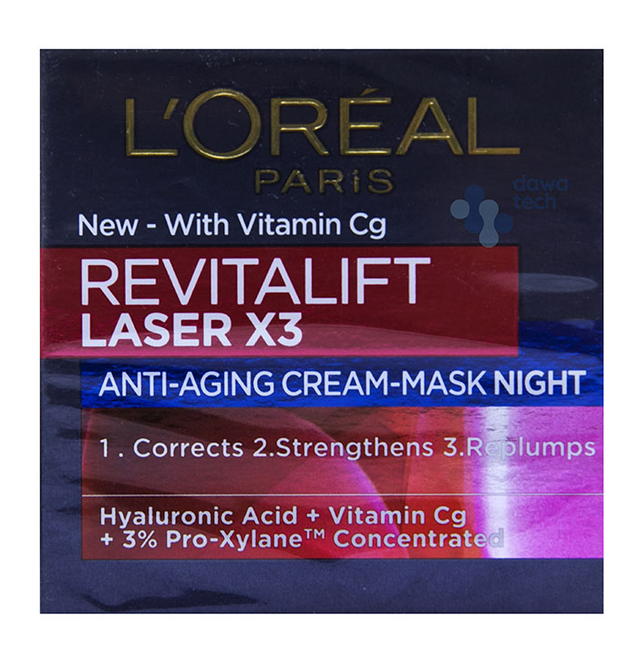 LOREAL REVITALIFT LASER×3 ANTI-AGING NIGHT CREAM (50 ml)