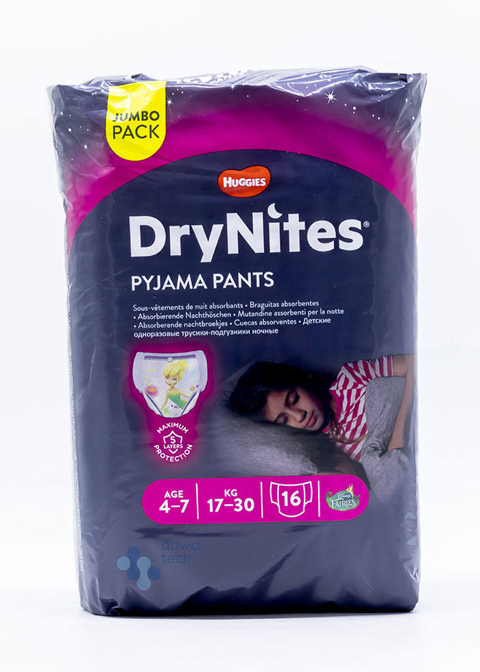 DRY NITES PYJAMA PANTS 4-7Y GIRLS