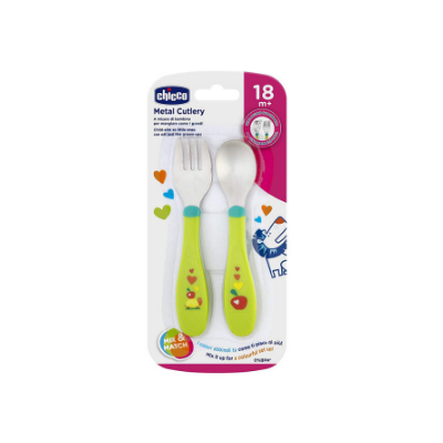 Chicoo Metal Cutlery 12M+ Girl