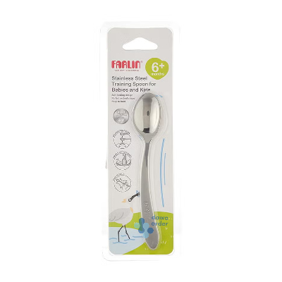 Farlin Stainless Steel Weaning Feeding Spoon +6M