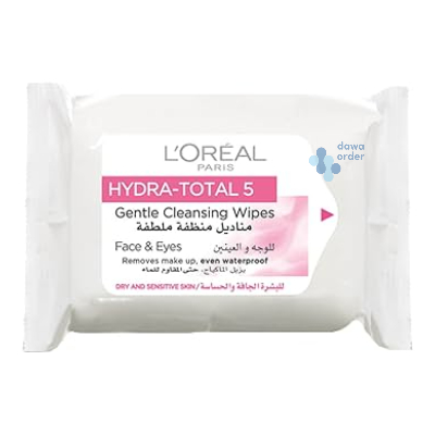 Loreal Hydra-Total 5 Gentle Cleansing Wipes