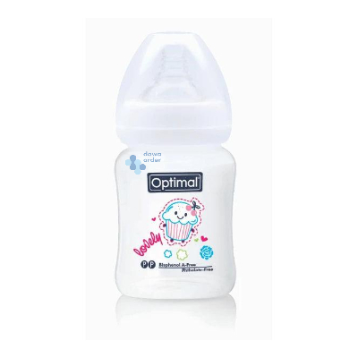 Optimal P.P Wide Neck Feeding Bottle 180Ml +0M