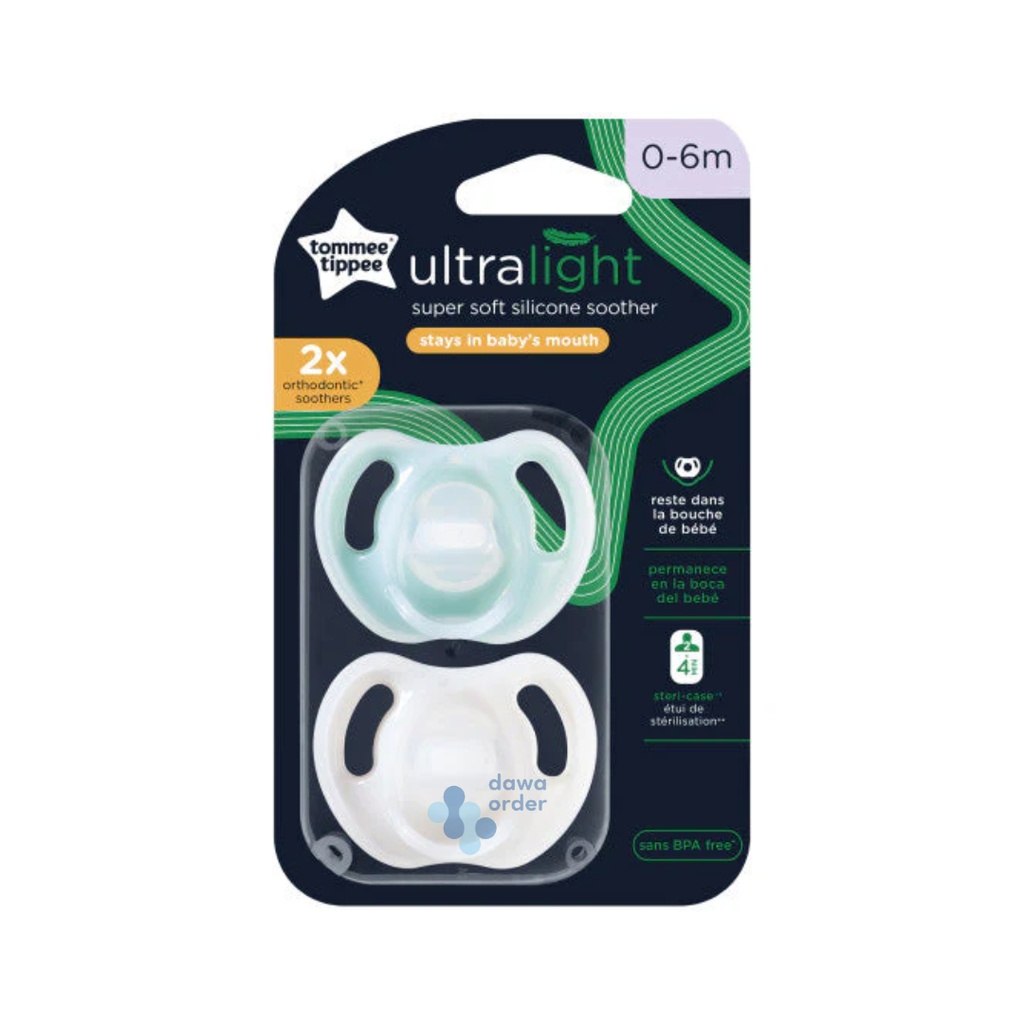 Tommee Tippee Ultra Light Soother 2X 0-6 M