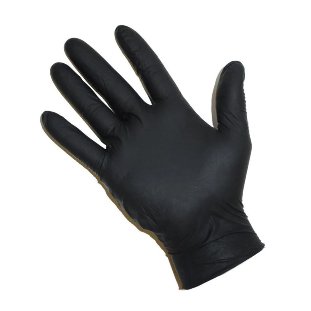 ABASAER WHITE,BLACK NITRILE GLOVES M+L