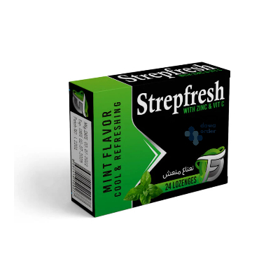 Strepfresh Cool Mint Flavor (24 Lozenges)