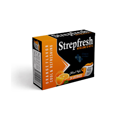 Strepfresh Orange Flavor (24 Lozenges)
