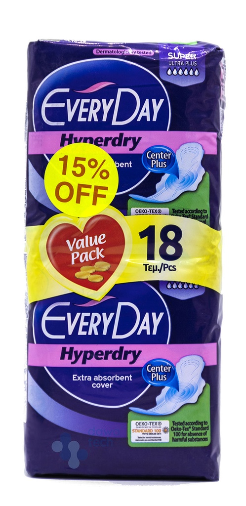 EVERY DAY HYPERDAY EXTRA ABSORBENT COVER 18