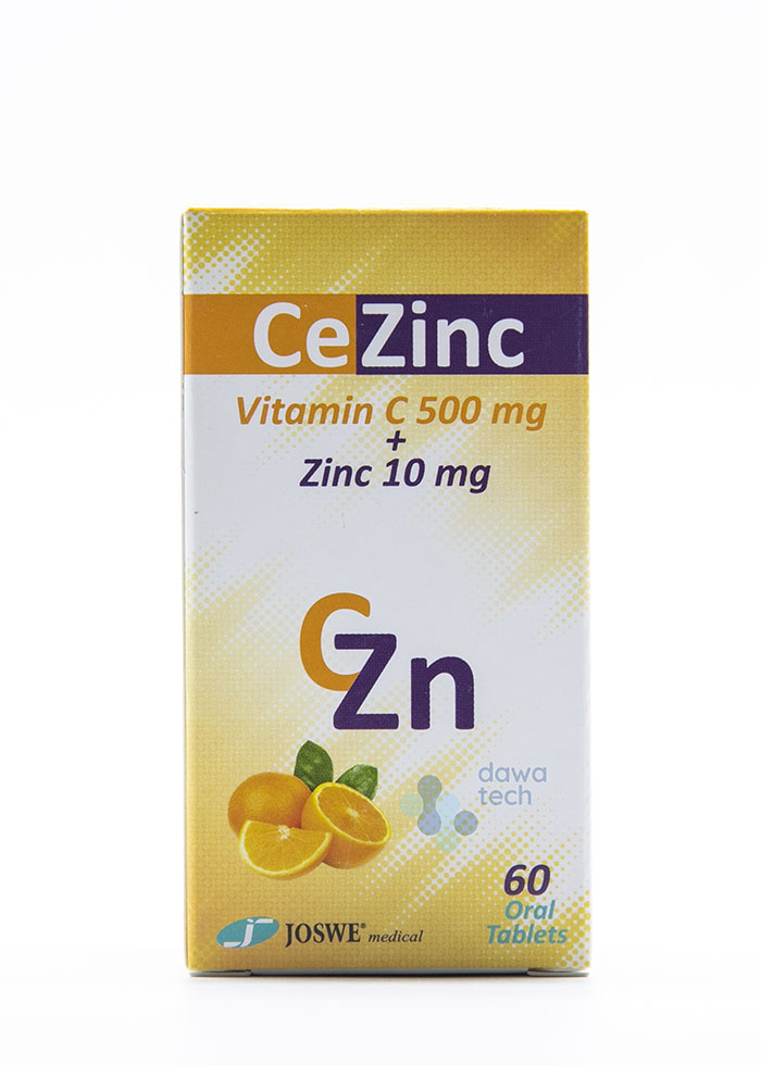 CEZINC (500 mg+10 ng) (60 TABLETS)