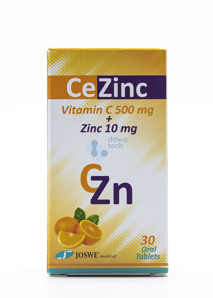CEZINC (ZINC+VIT C)(500MG)(30 TABLETS)
