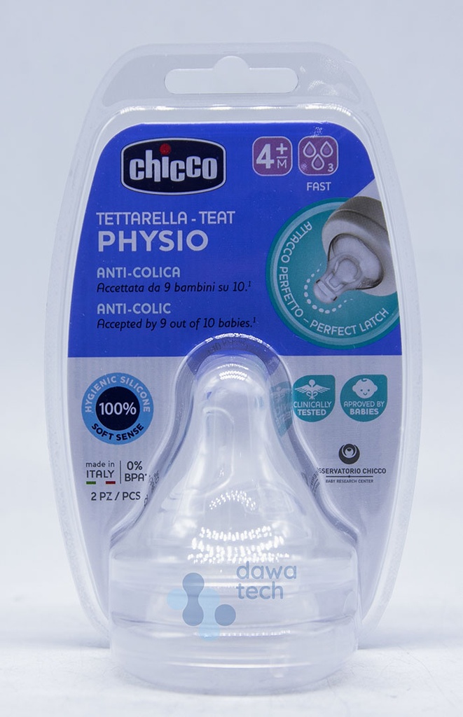 CHICCO ANTI-COLIC TEAT FAST (4 M+)