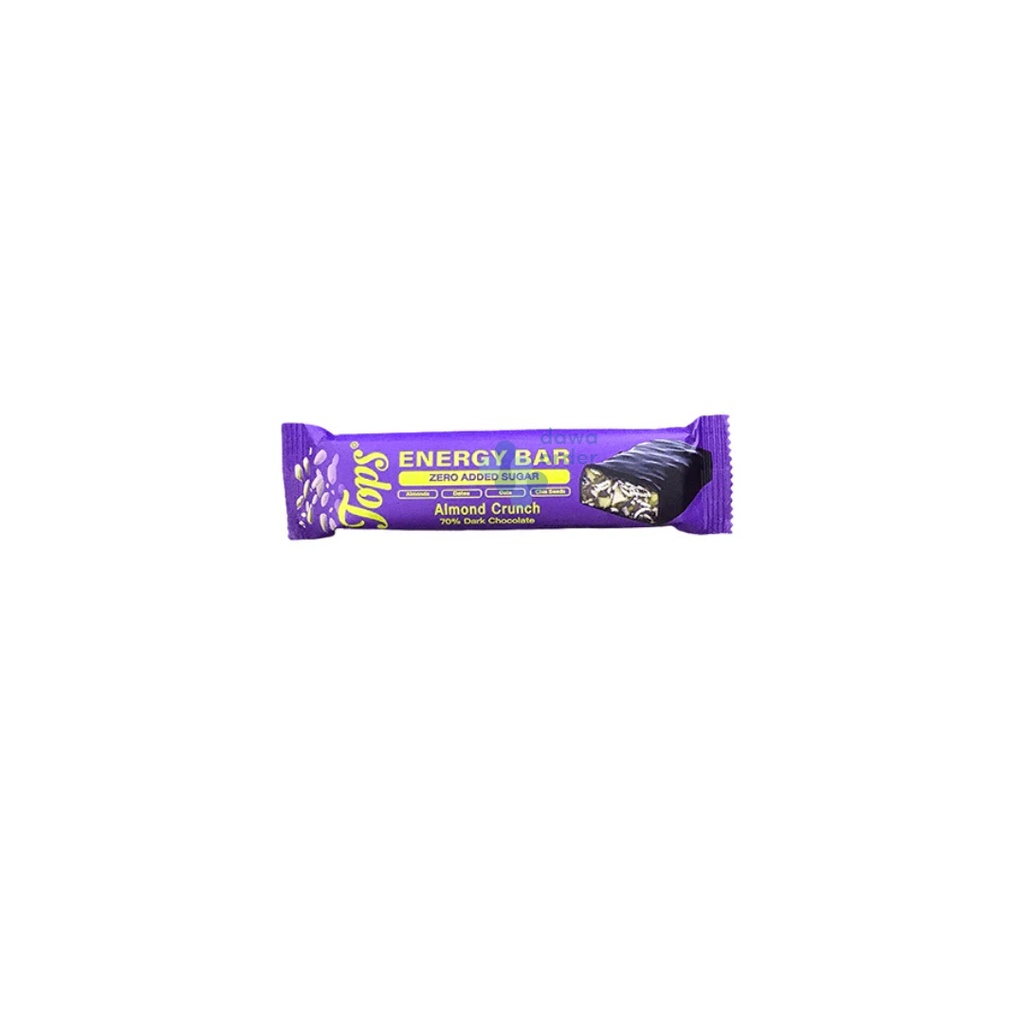Tops Energy Bar Almond Crunch Dark Chocolate (50 G)