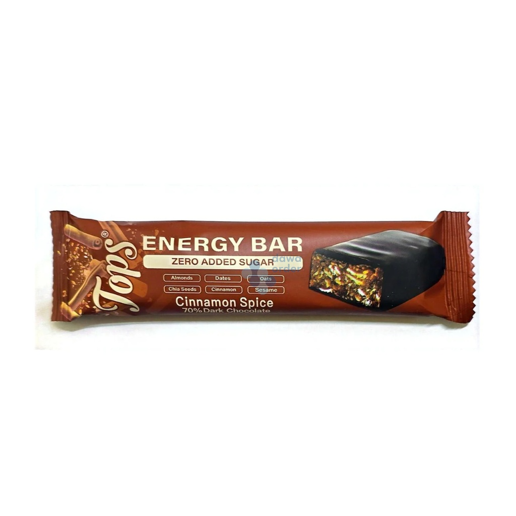 Tops Energy Bar Cinnamon Spice Dark Chocolate (50 G)