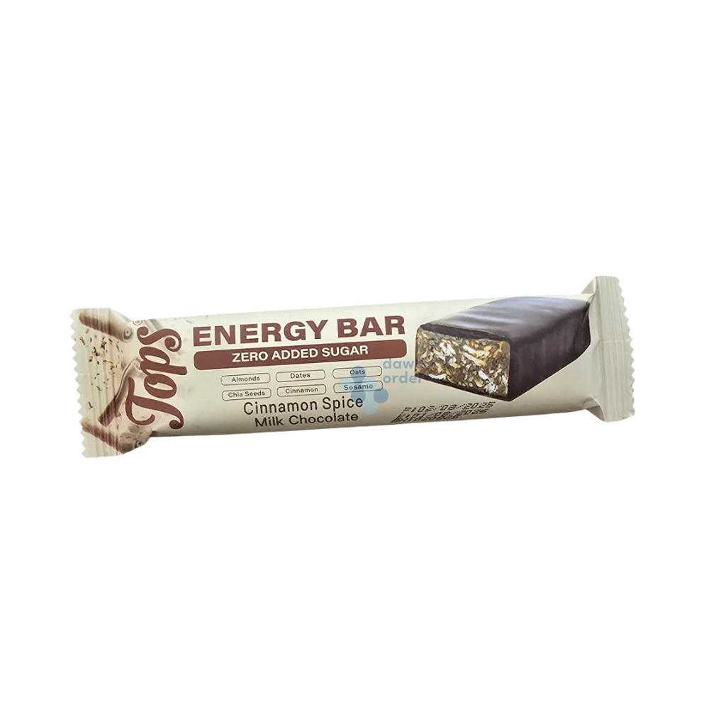 Tops Energy Bar Cinnamon Spice Milk Chocolate (50 G)