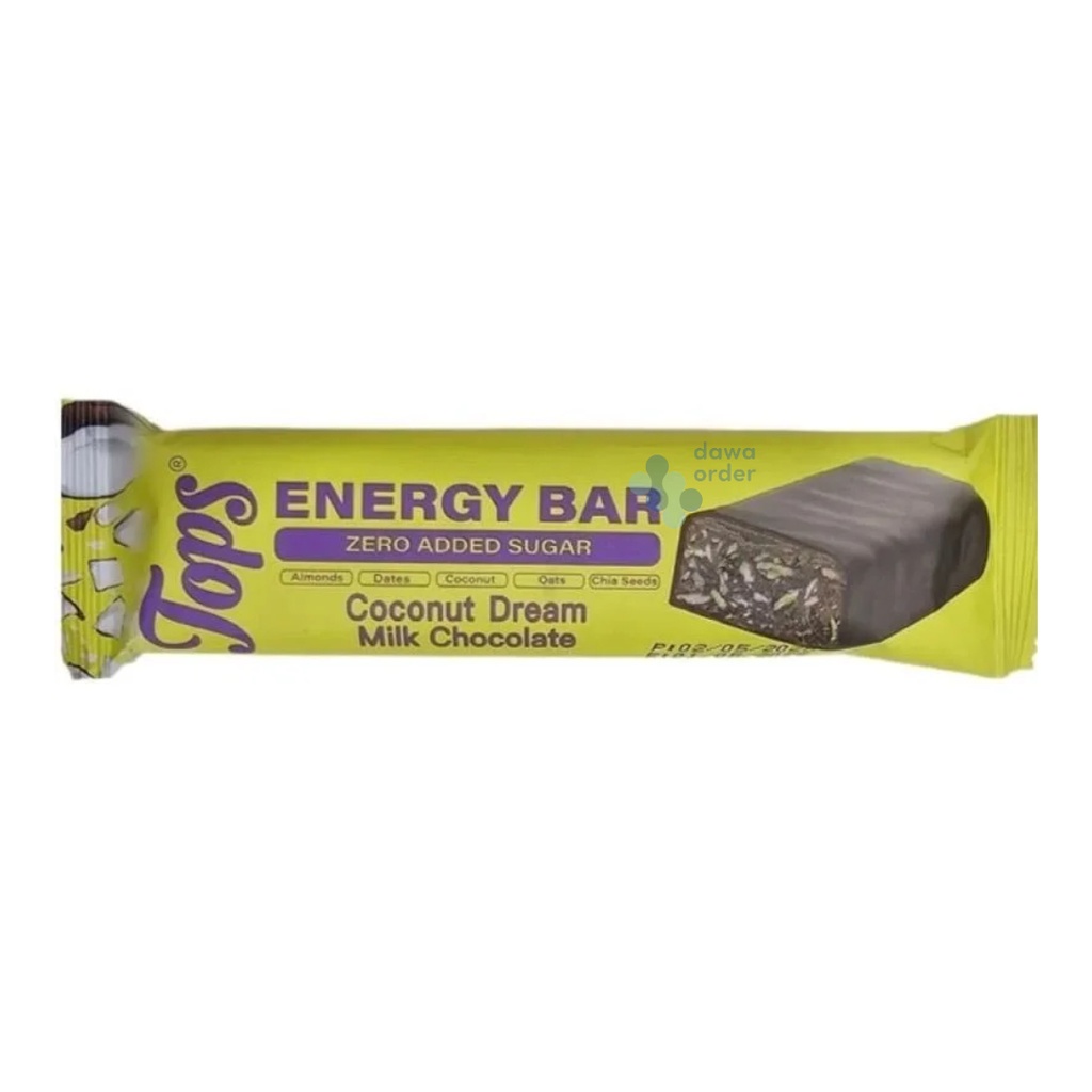 Tops Energy Bar Coconut Dream Dark Chocolate (50 G)