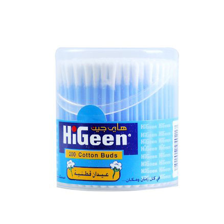 Hi-Geen  Cotton 200 Buds Blue Rectangular
