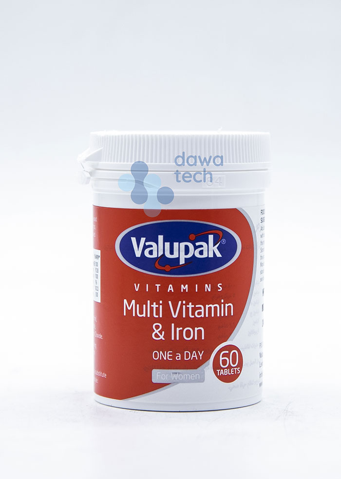 Valupak (Multivitamin+ Iron) (60 Tablets )
