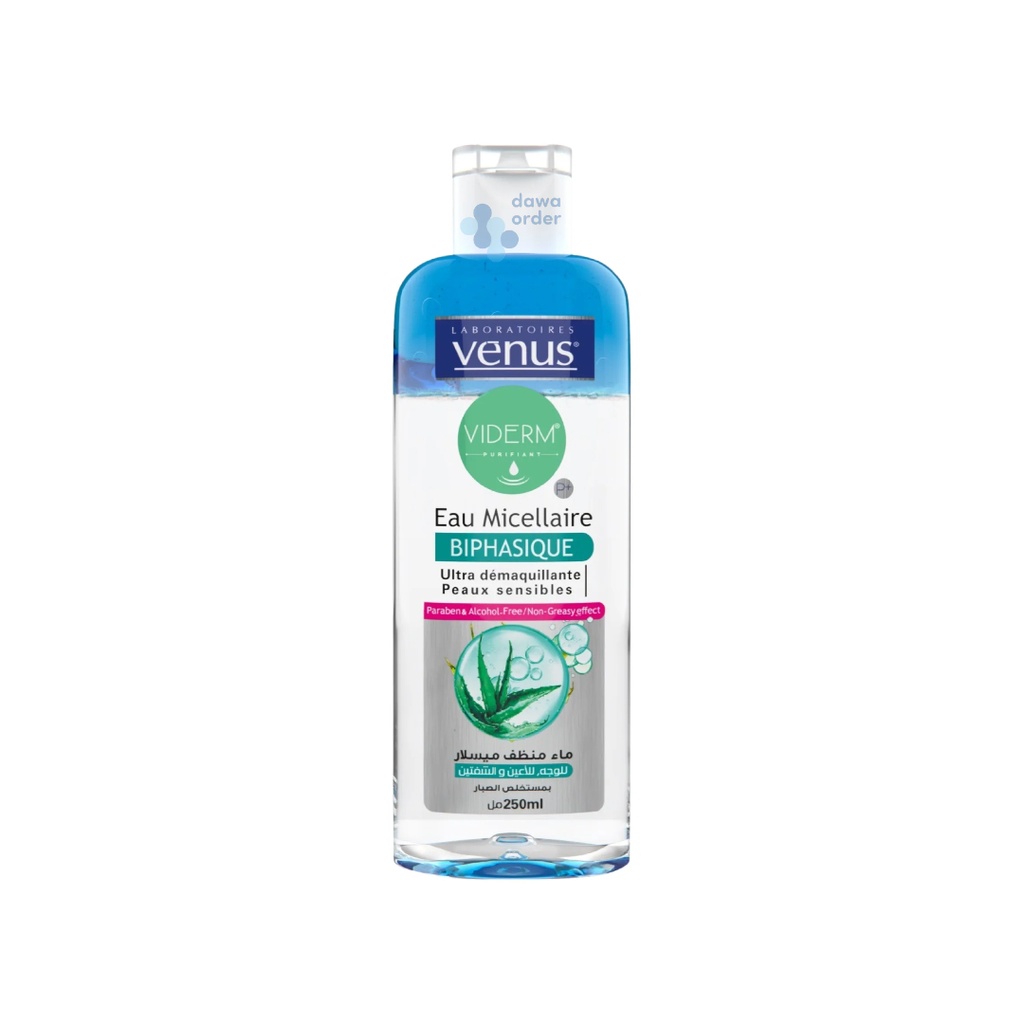 Venus Viderm Purifiant Eau Micellaire (مستخلص زهرة الذرة) (250 Ml)