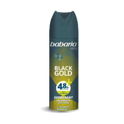 BABARIA BLACK GOLD DEODORANT MEN SPRAY (200 ml) 2PCS OFFER 15% OFF