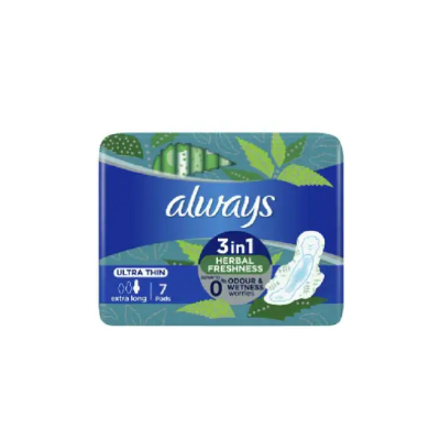 Always Ultra Extra Long Green & Blue 7 Pads