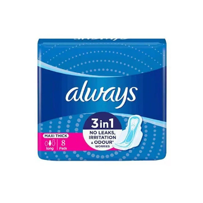 Always Ultra Thin Long 3In1 8 Pads
