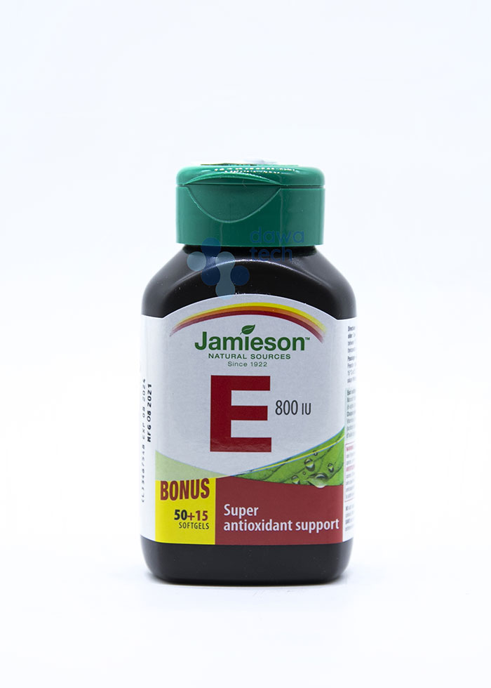 JAMIESON VITAMIN E (800 iu) (50+15 SOFTGELES)