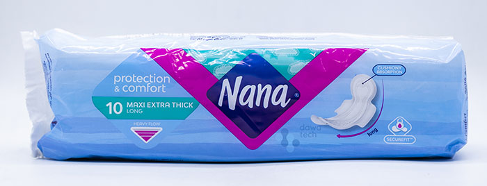 Nana Maxi Plus Green 10 Pads - Long Pack