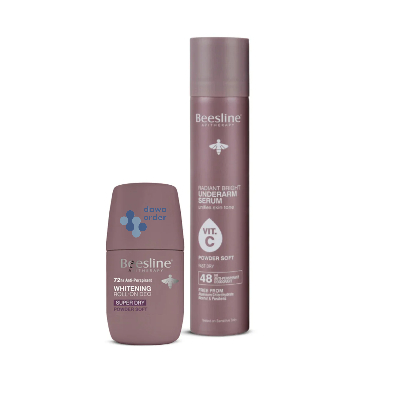 Beesline Underarm Serum Vit.C Powder Soft Offer With Roll-On Antiperspirant