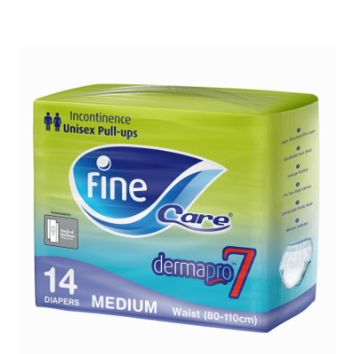 diaper fine care unisex pull-ups medium 14 PADS