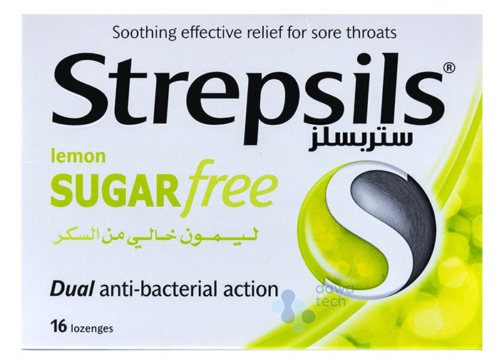 STREPSILS LEMON SUGAR FREE (1.2 mg/0.6 mg) (16 LOZENGES)