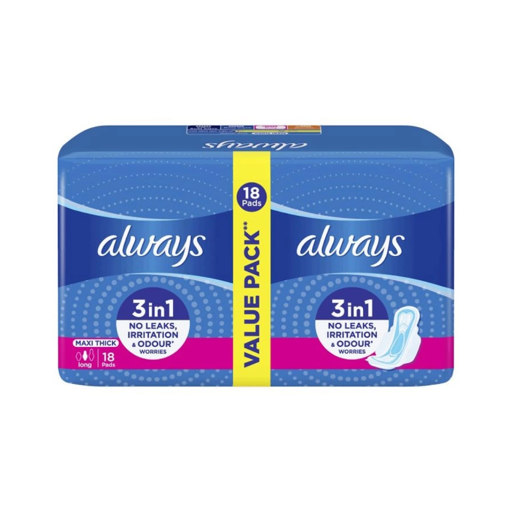 Aleays Maxi Thick 3In1 18Pads