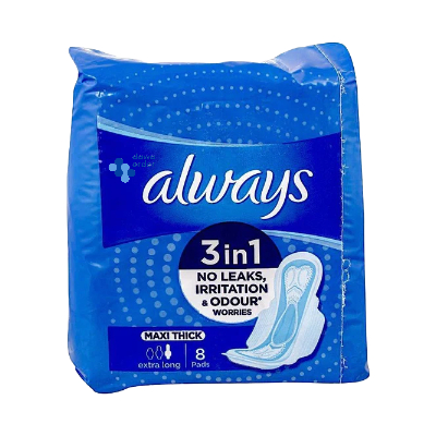 Always Maxi Thick 3In1 8 Pads