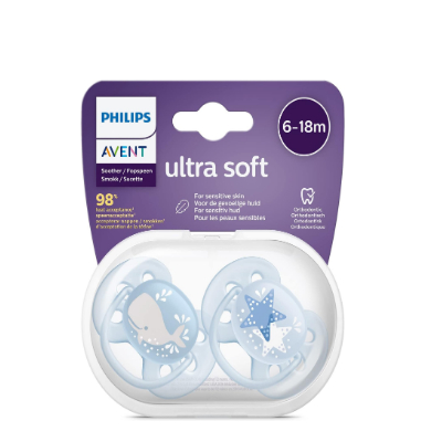Avent Soother ultra soft  6-18m boy