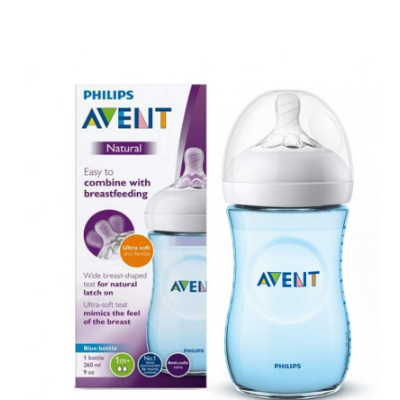 Avent bottle natural Ultra Soft and flexible 260ml  Blue