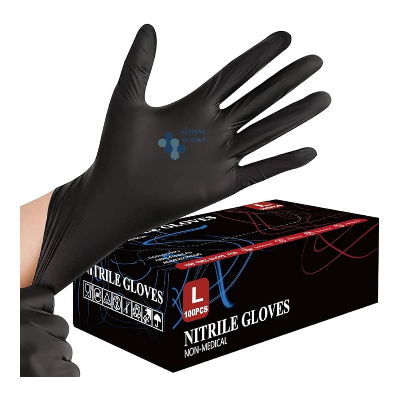 Black Gloves 100Pcs Large