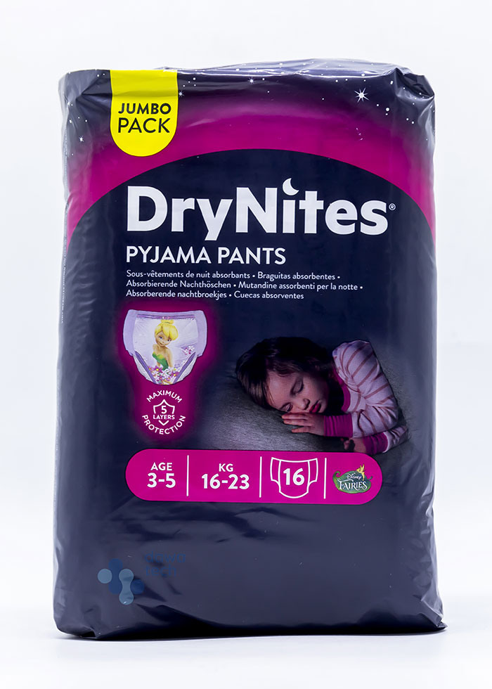 Dry Nites Teen Girls Age 3-5 16 Diapers